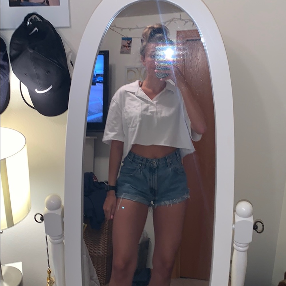 cropped polo shirt